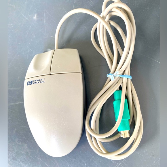 Vintage HP Hewlett Packard (M-S34) Wired Track Ball Computer Mouse - Picture 1 of 11